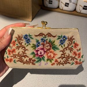 Vintage floral clutch